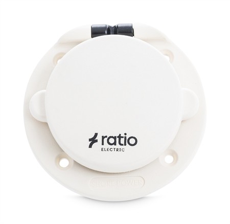 Eluttag 16A/230V Vit Plast Ratio